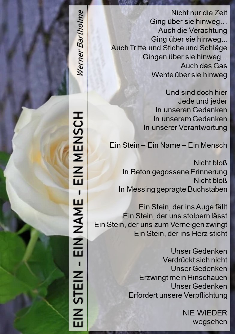 Ein Stein ein Name ein Mensch   Bartholme